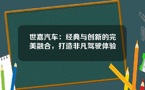 世嘉汽车：经典与创新的完美融合，打造非凡驾驶体验
