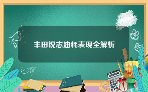 丰田锐志油耗表现全解析