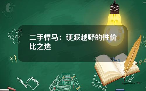 二手悍马:硬派越野的性价比之选