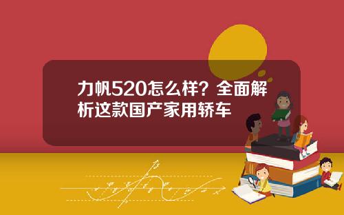 力帆520怎么样?全面解析这款国产家用轿车