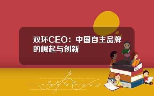 双环CEO：中国自主品牌的崛起与创新