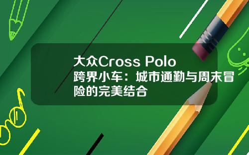 大众Cross Polo跨界小车:城市通勤与周末冒险的完美结合