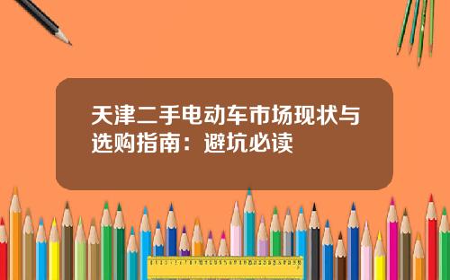 天津二手电动车市场现状与选购指南:避坑必读