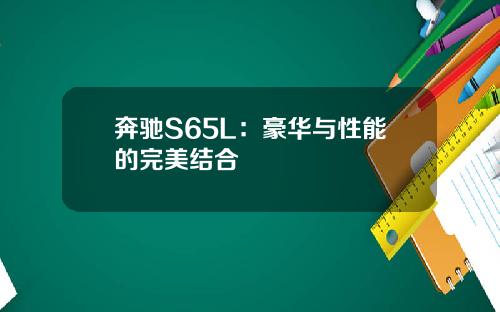 奔驰S65L：豪华与性能的完美结合