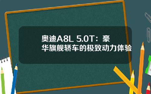 奥迪A8L 5.0T：豪华旗舰轿车的极致动力体验
