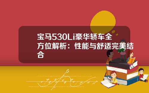 宝马530Li豪华轿车全方位解析：性能与舒适完美结合