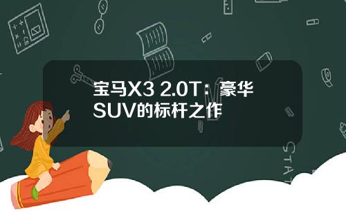 宝马X3 2.0T：豪华SUV的标杆之作