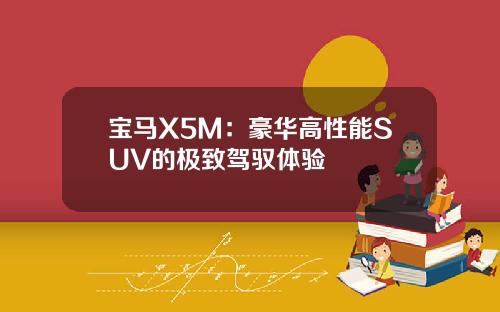 宝马X5M：豪华高性能SUV的极致驾驭体验