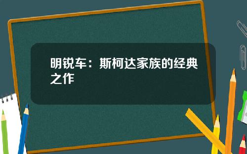 明锐车：斯柯达家族的经典之作