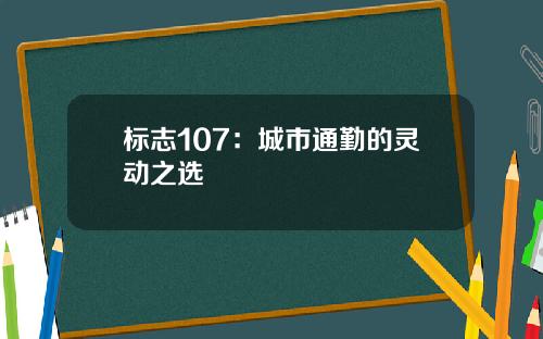 标志107:城市通勤的灵动之选