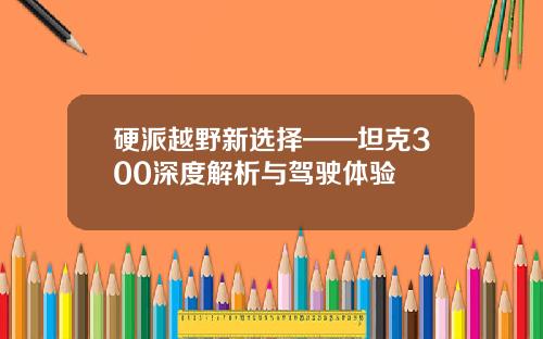 硬派越野新选择——坦克300深度解析与驾驶体验