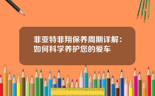菲亚特菲翔保养周期详解：如何科学养护您的爱车