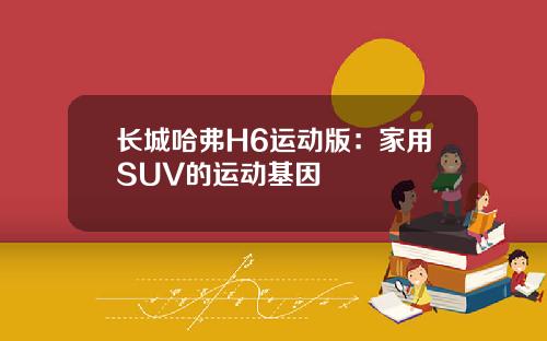 长城哈弗H6运动版：家用SUV的运动基因