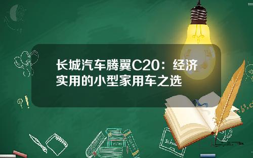长城汽车腾翼C20：经济实用的小型家用车之选